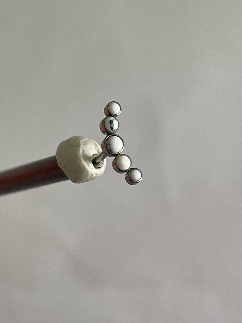 Surgical Steel Buffalo Turquoise Threaded Labret Body Jewelry